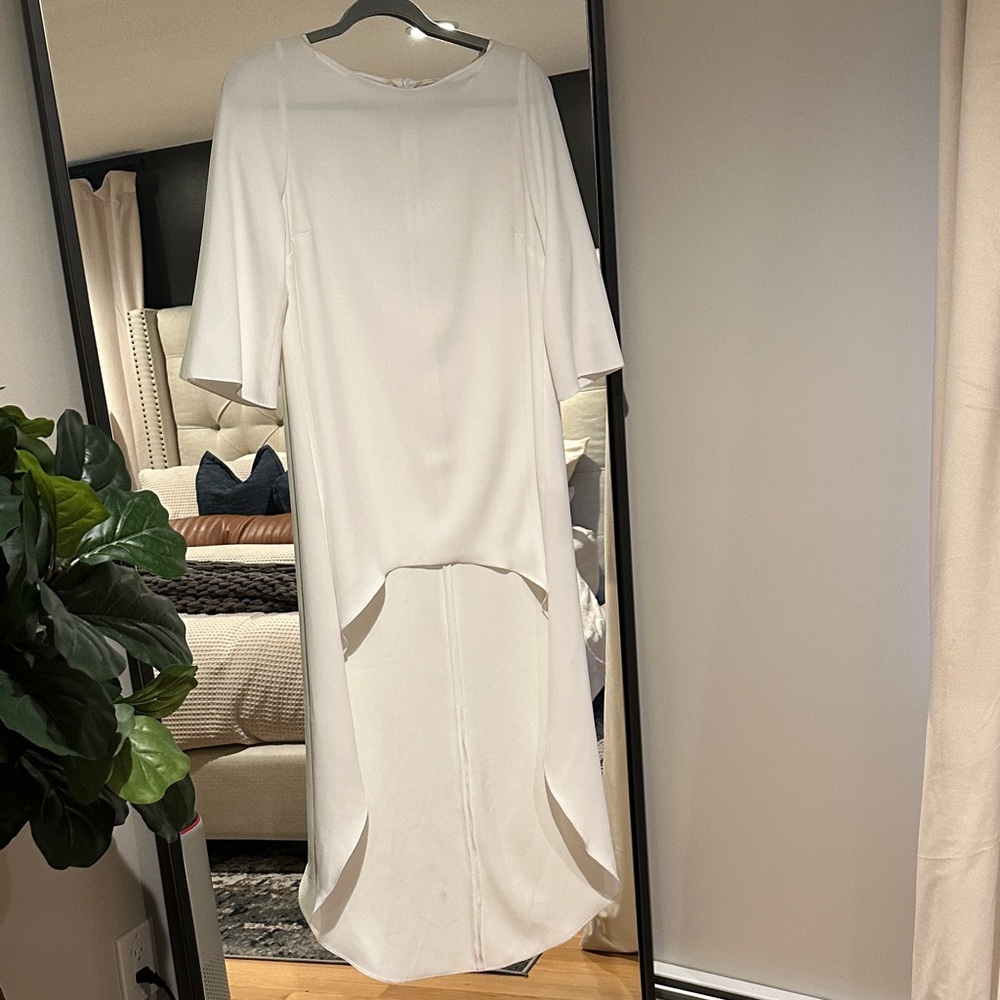 Zara - Elegant White Hi-Lo Top